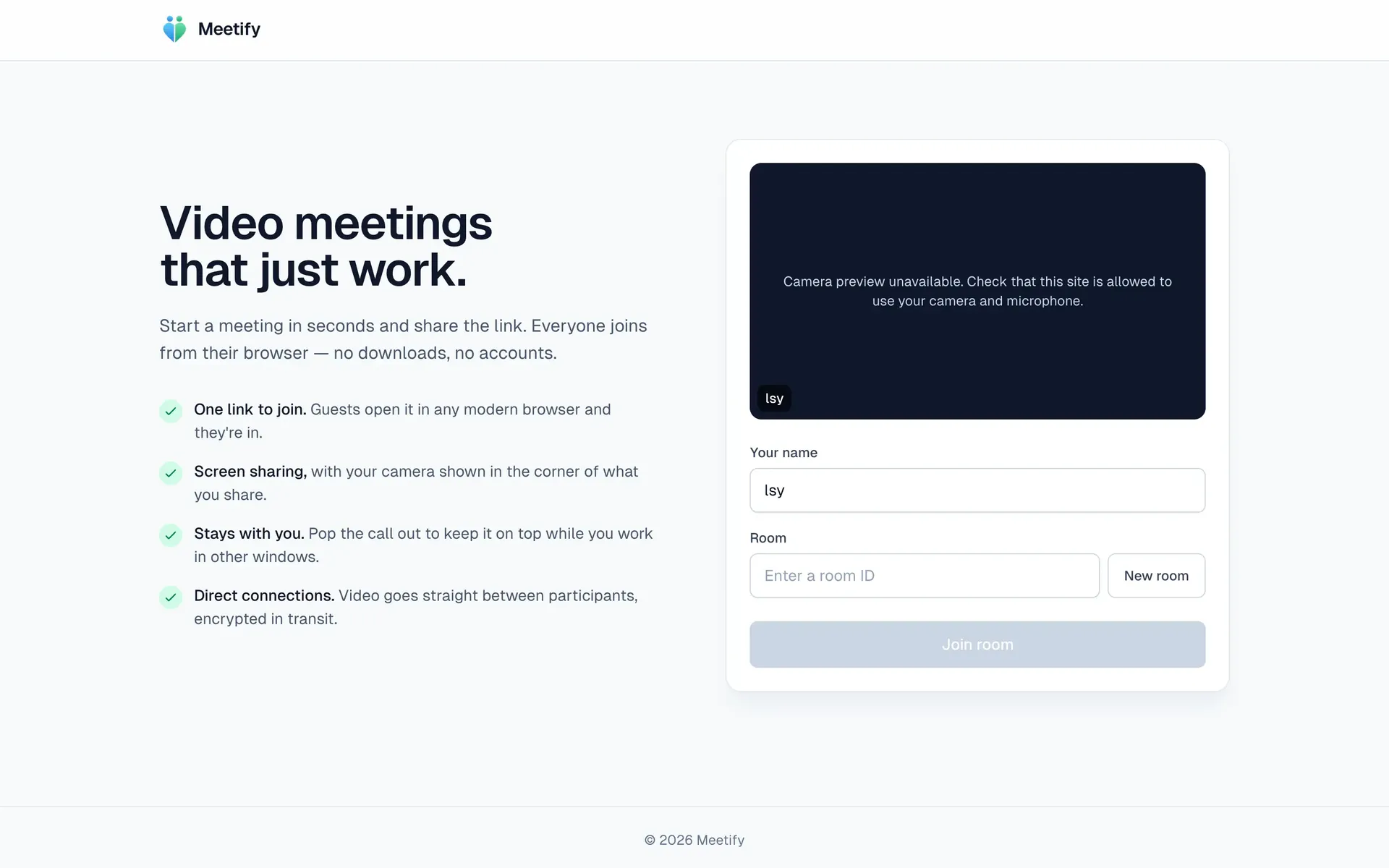 Meetify: Lobby